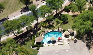 drone image of pool party location