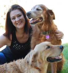 carol with her dogs hunter and murphy