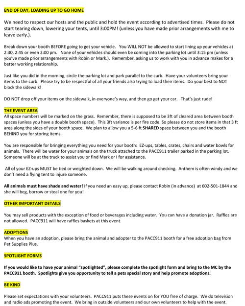 PACC911 event rules page 2