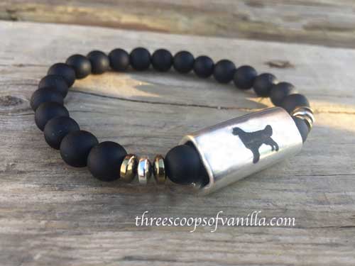 bracelet black agate gr